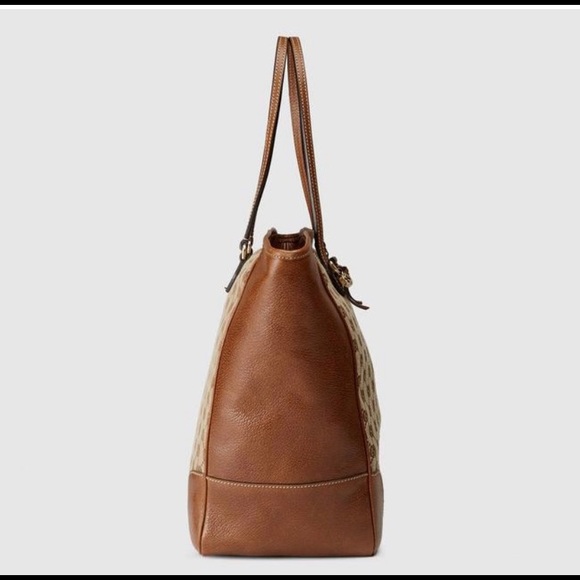 NEW Gucci Bree Canvas/Leather Beige-Ebony tote - Picture 15 of 16